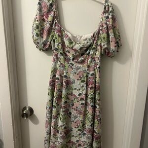 Floral Puff Sleeve Dress